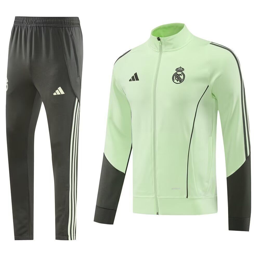 AAA Quality Real Madrid 25/26 Tracksuit - Green/Dark Grey